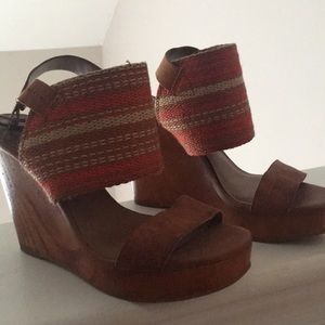 Lucky Brand Leather Wedges